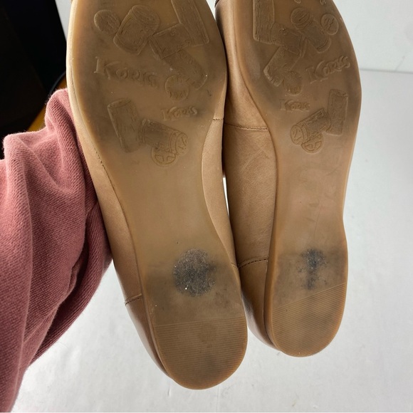 Korks by Kork-Ease Womens 8 Caren Beige Bronze Cap Toe Ballet Flats Slip Ons - Picture 5 of 7